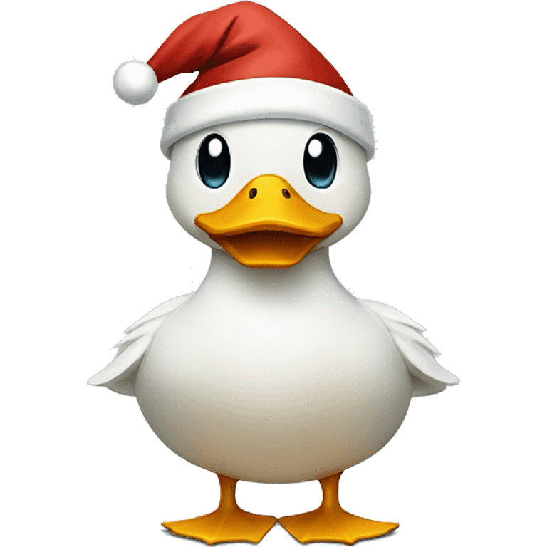 Duck wearing a Santa hat  emoji