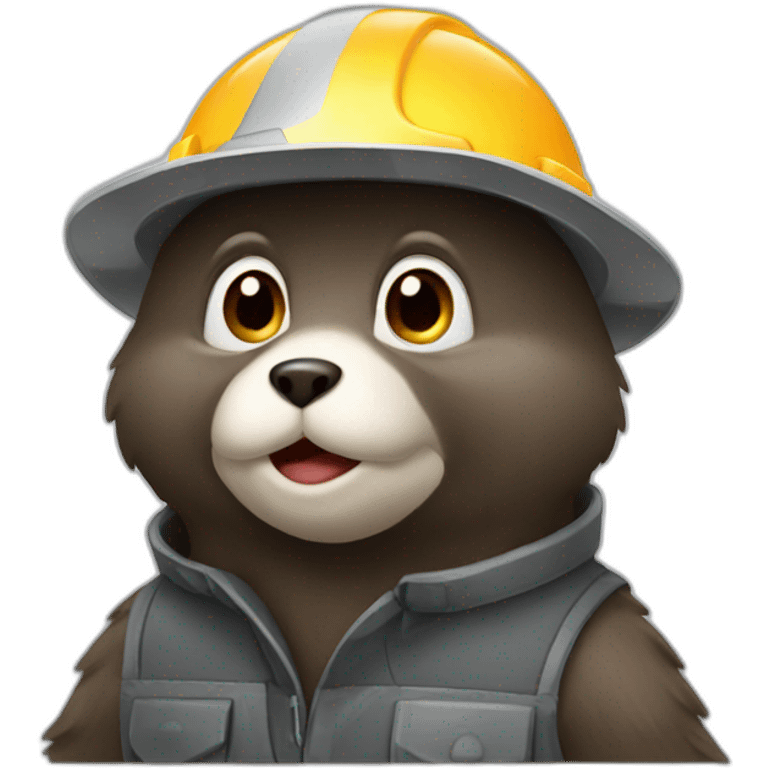 mole with hardhat emoji