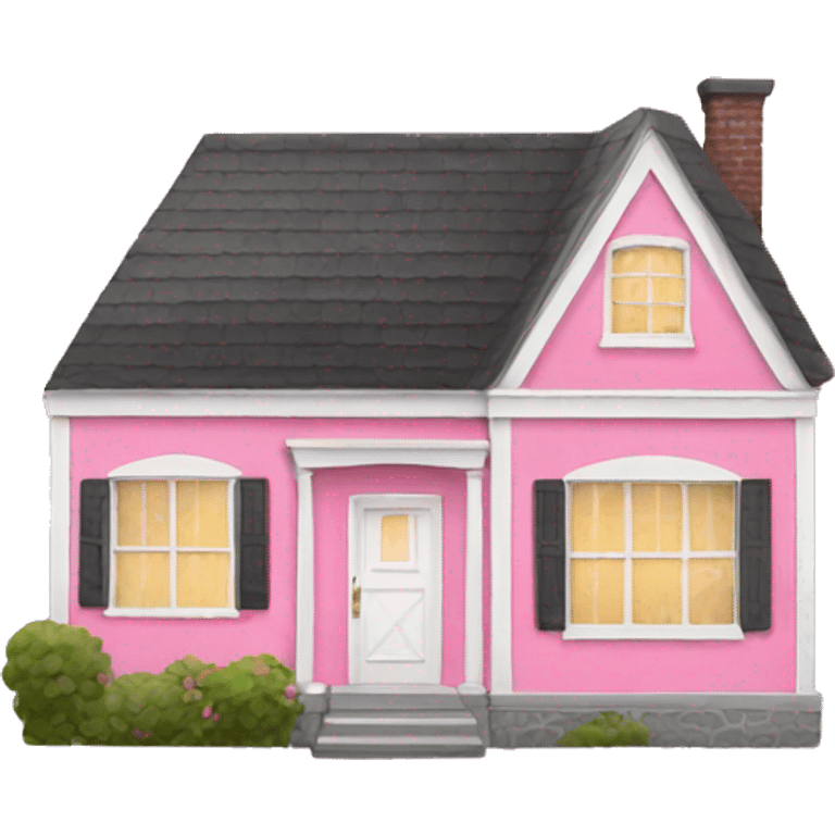 Pink house emoji