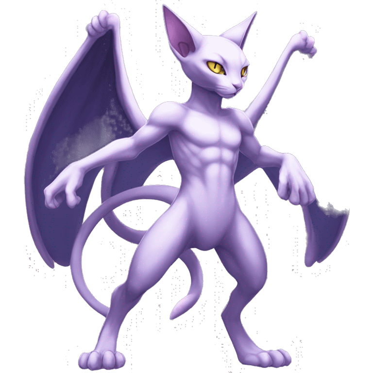 Anthro Mewtwo-Cat-Sphynx-FurSona-Fakemon Nebula Full Body emoji