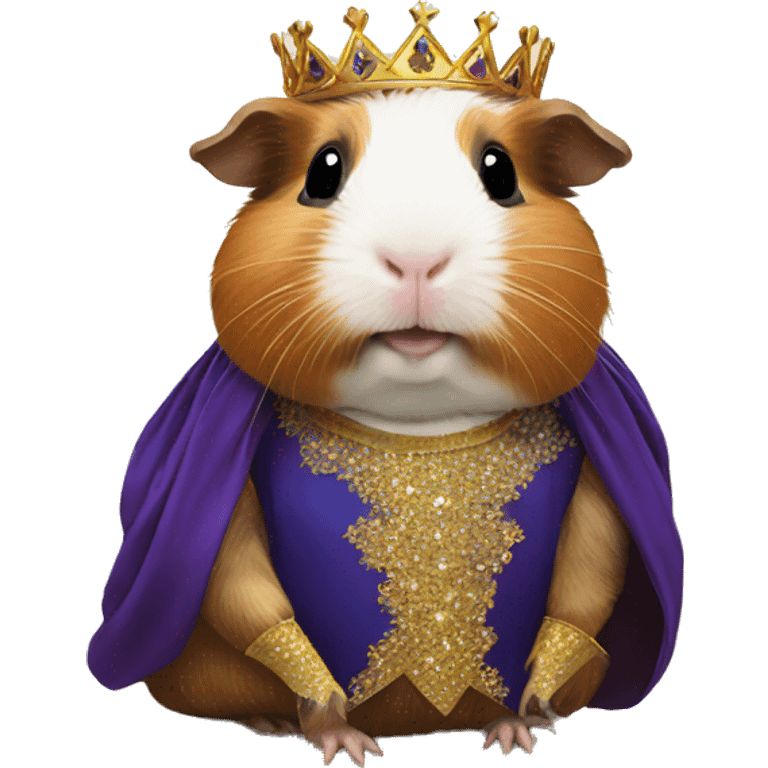 guinea pig in royal dress emoji