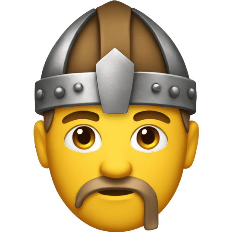 A man's head with viking hat emoji