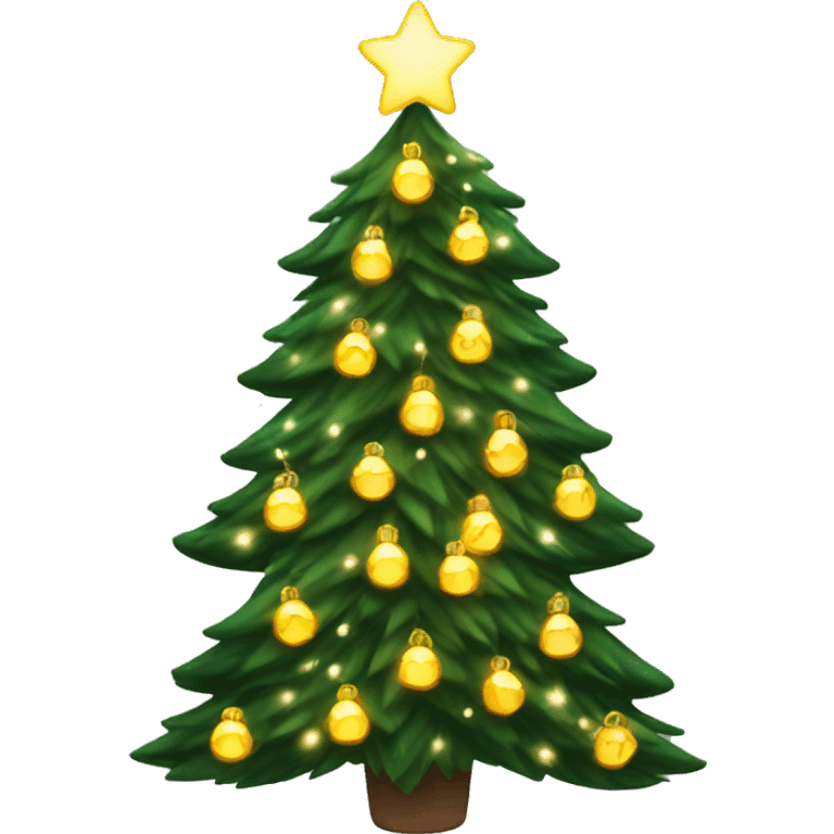 christmas tree with fairy lights emoji