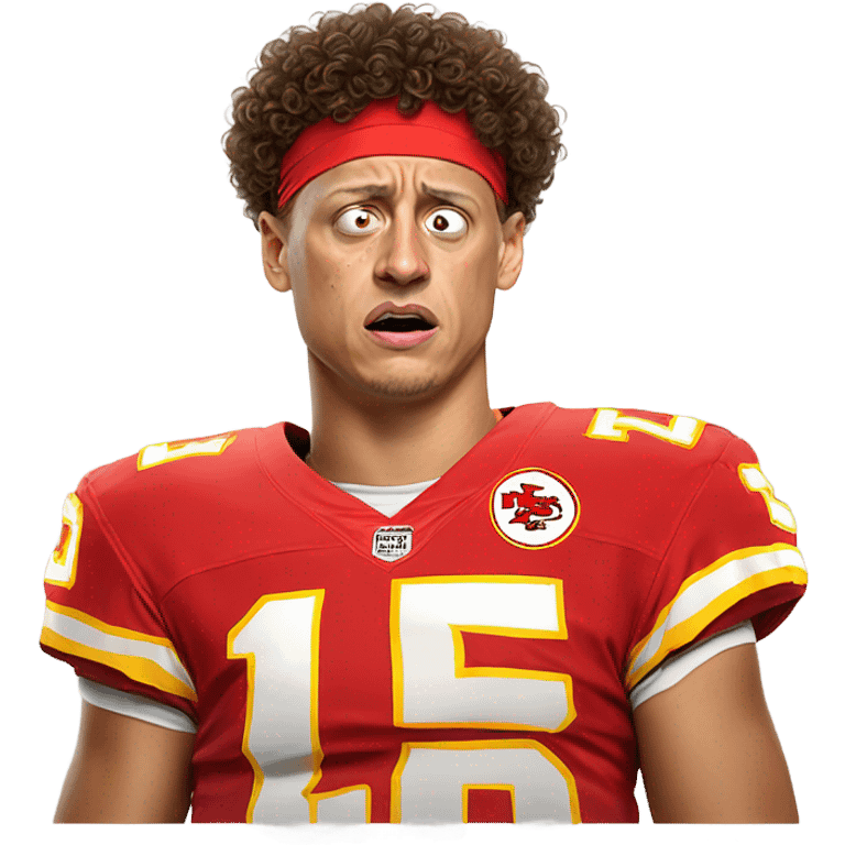 Patrick Mahomes crying to a referee  emoji