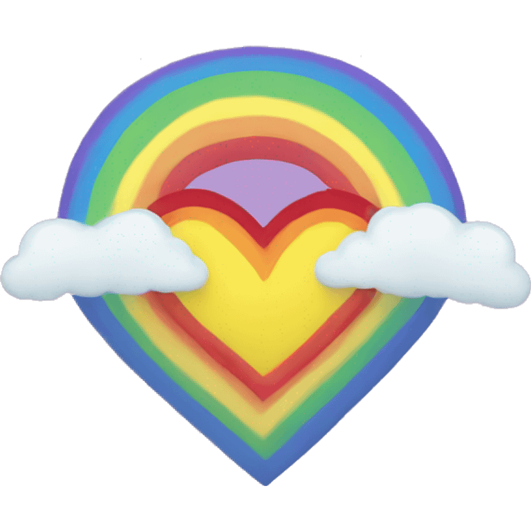 Rainbow over a heart emoji