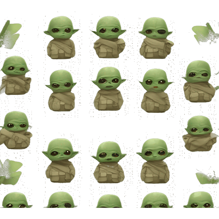 Baby yoda soldier army emoji