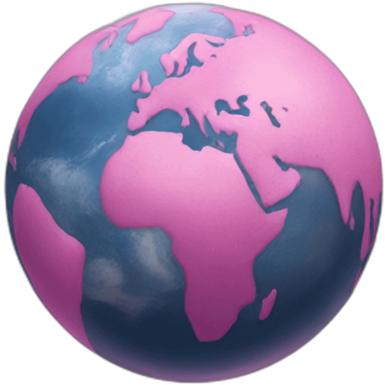 pink earth emoji