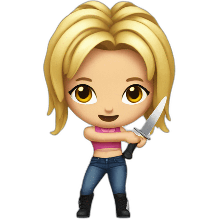 Britney-spears-with-a-knife emoji