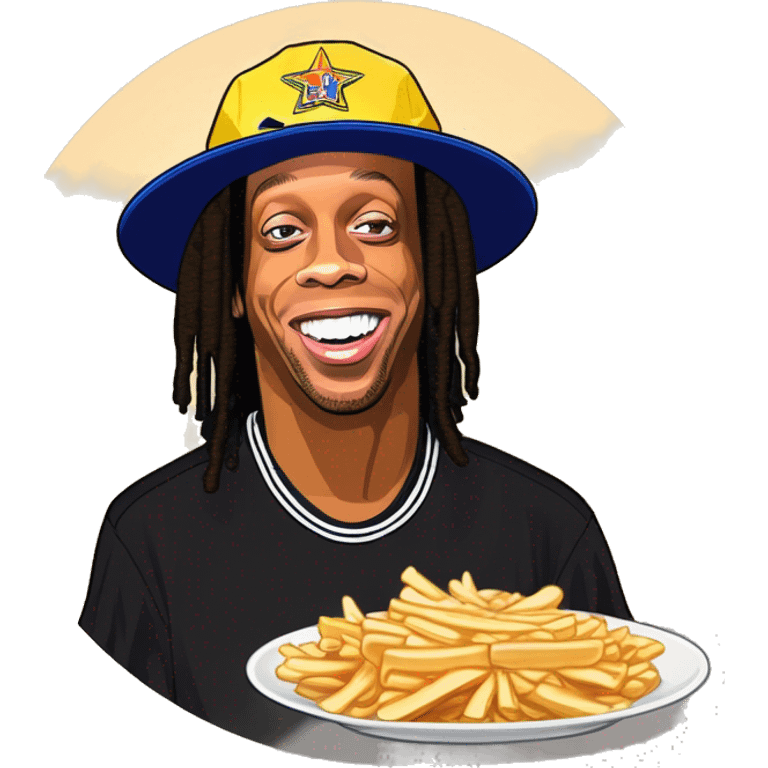 Ronaldinho eat poutine emoji