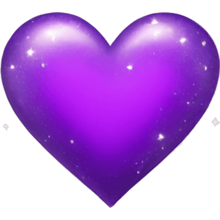 Purple heart with sparkles emoji