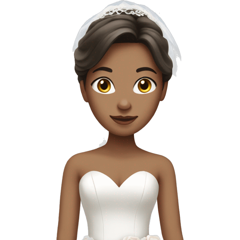 Brunette girl in wedding dress emoji