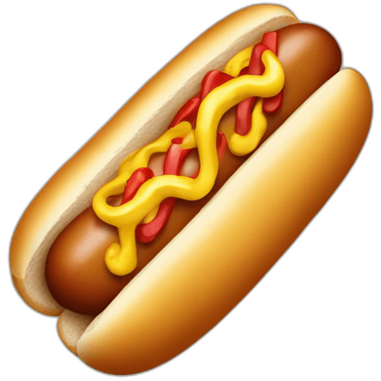 extra mustard hot dog emoji