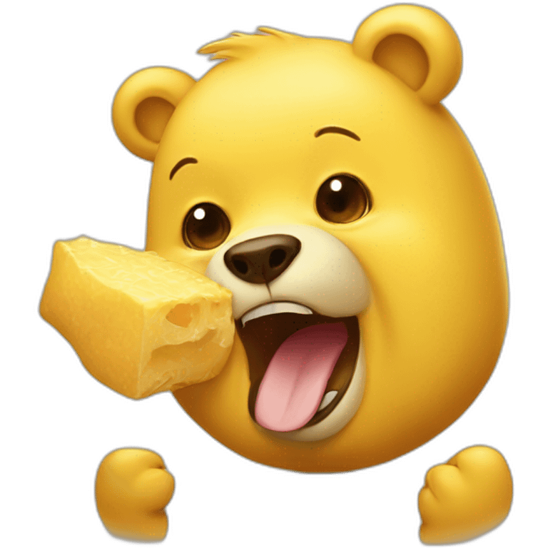 Yellow bear who eat honney emoji