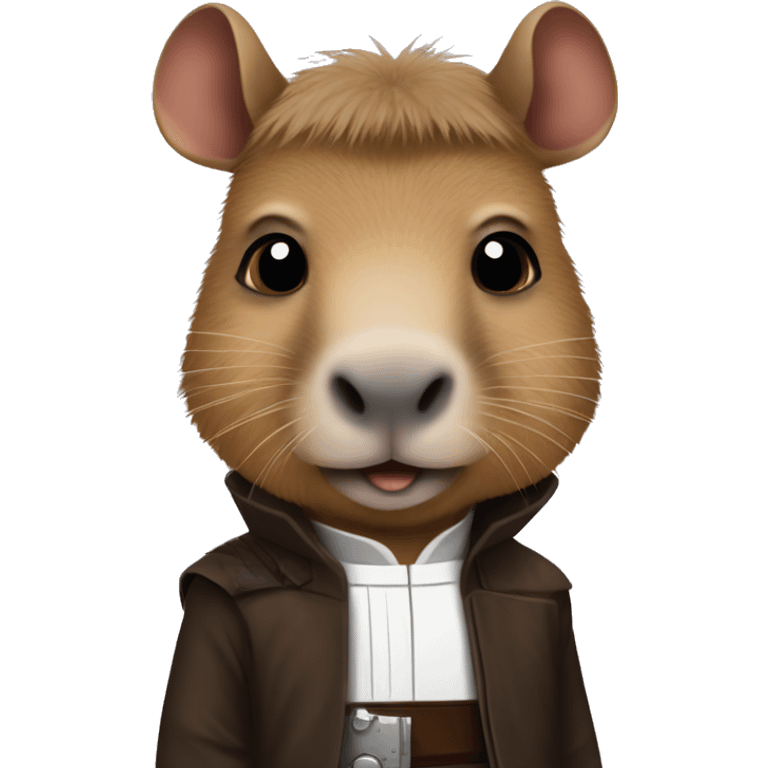 a capybara in a han solo costume  emoji