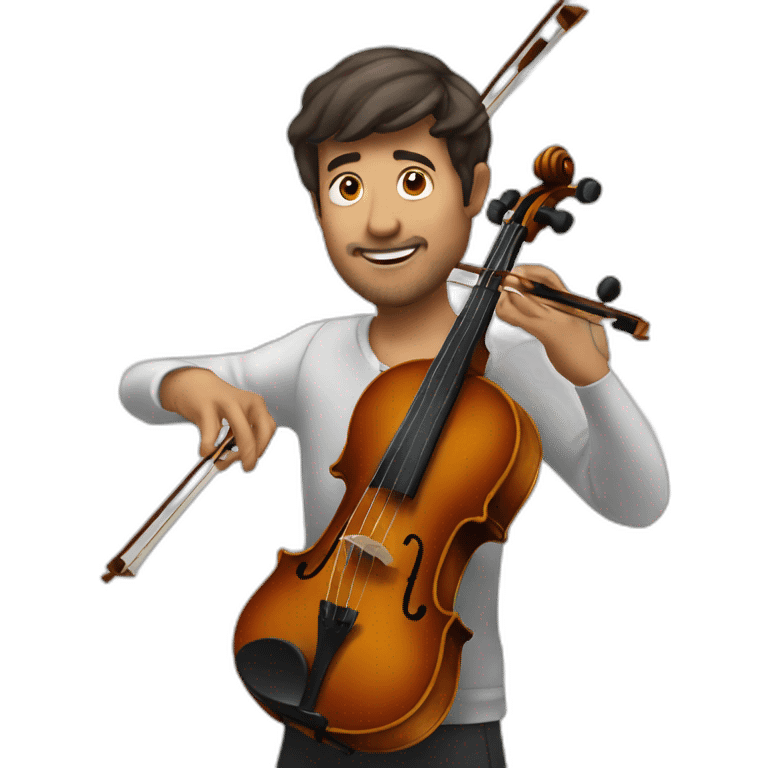 Hombre tocando violin emoji