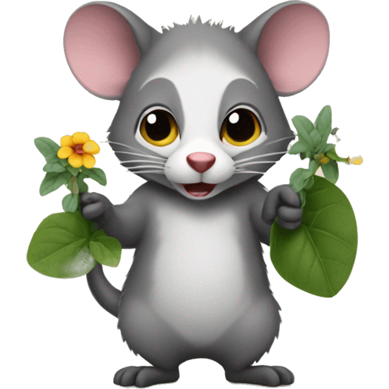 Gardening possum emoji