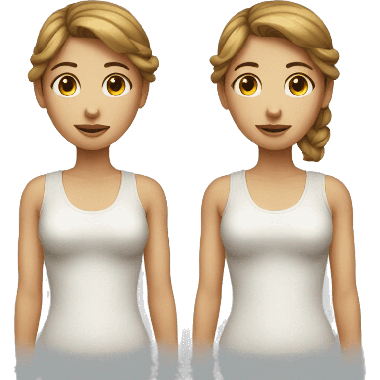 girl with 2 faces emoji