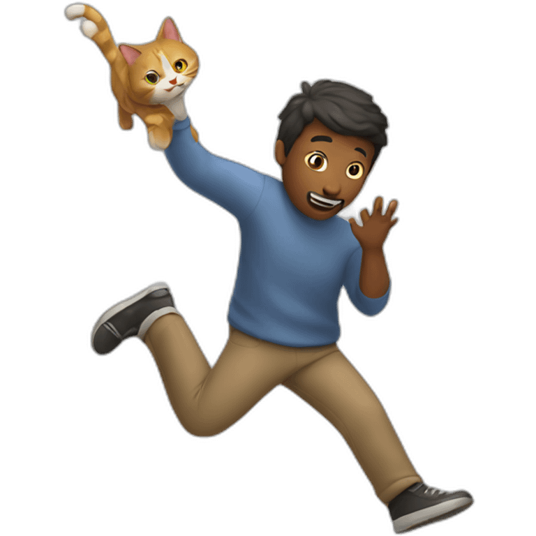 man throwing cat emoji