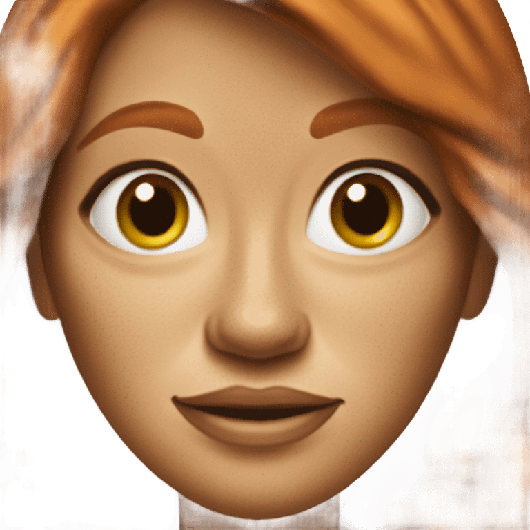 51 year old thin woman with natural red hair and freckles wearing a green top  emoji