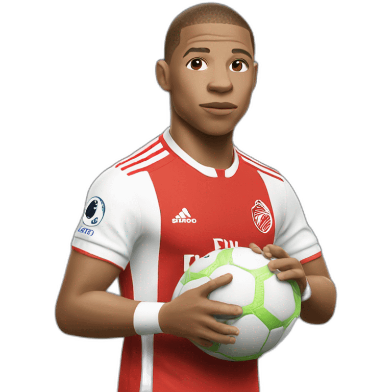 Mbappe qui porte une poule emoji