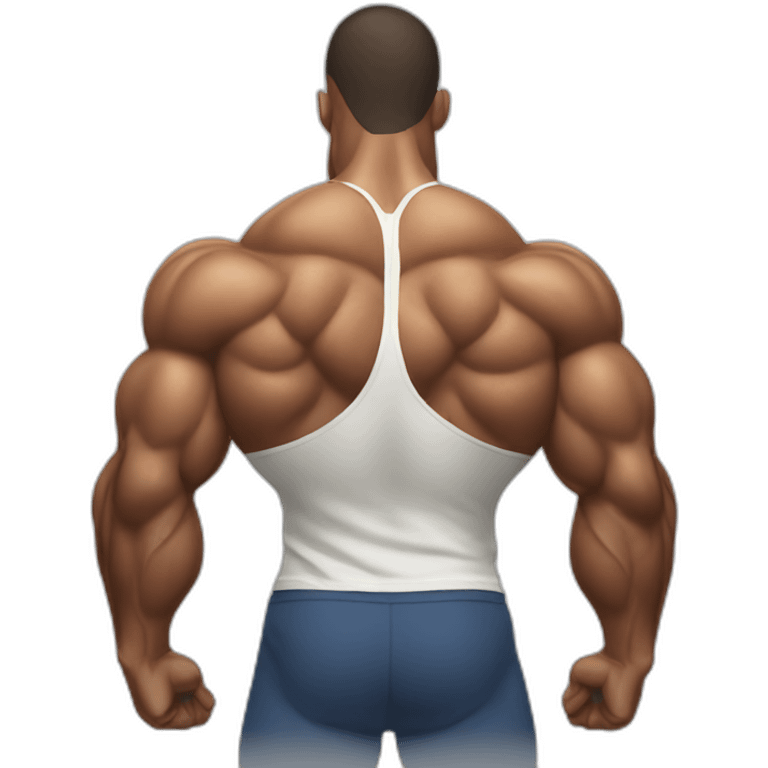 bodybuilder with wide and dense back muscles emoji