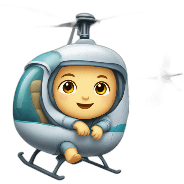 Baby in hélicoptère emoji