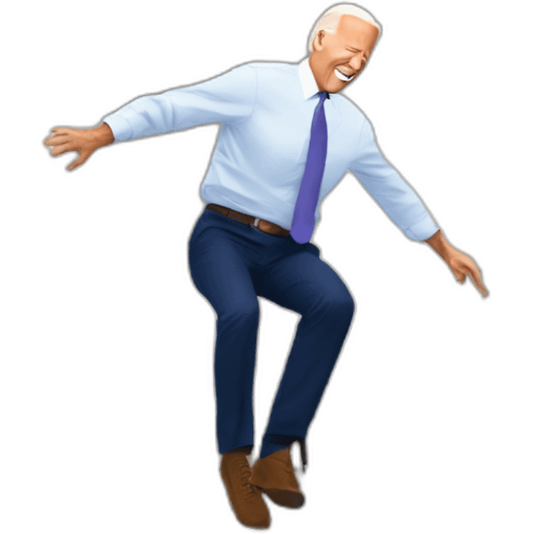 Joe biden falling the stairs emoji