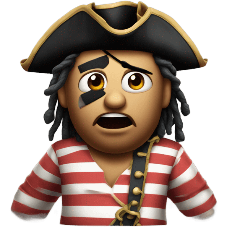 Farting pirate emoji