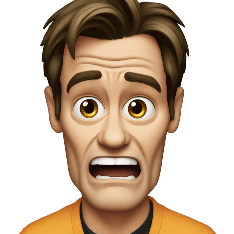 a scared Jim Carrey emoji