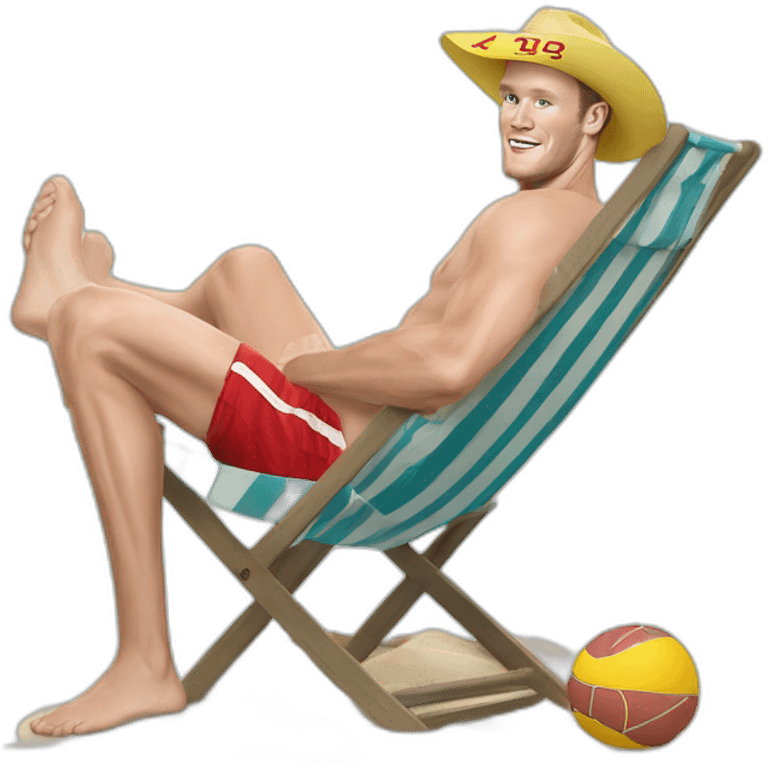 Jonathan Toews as a beach bum emoji