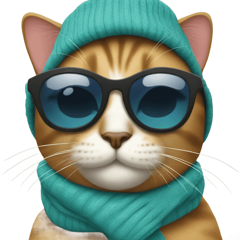 Cat with sunglasses emoji