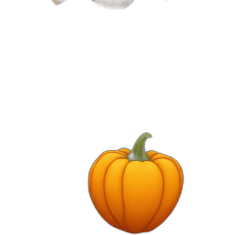 heart shaped pumpkin emoji