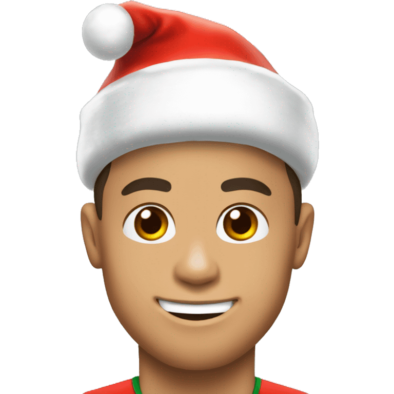 cristiano ronaldo with santa hat emoji