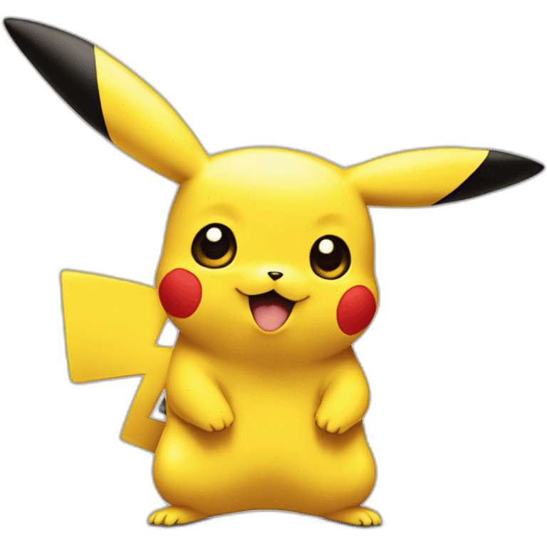 Pikachu, qui joue à un ordinateur emoji