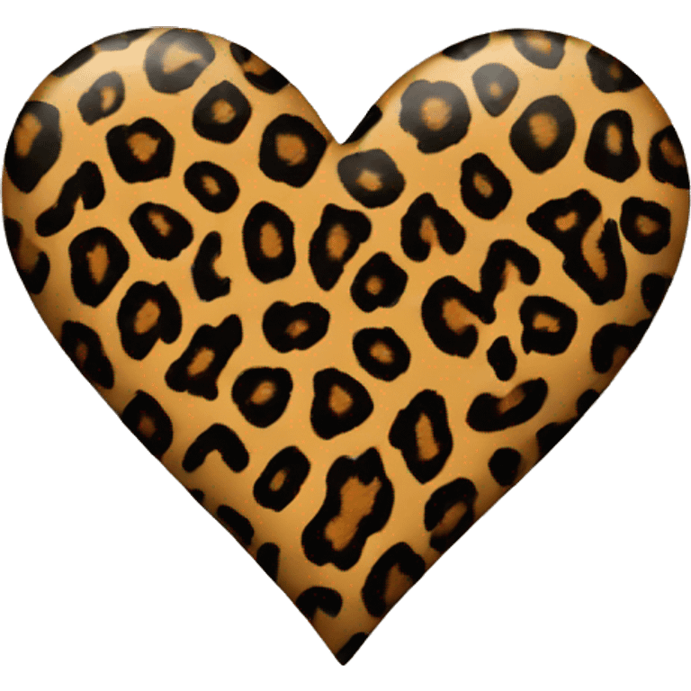 Leopard print heart emoji