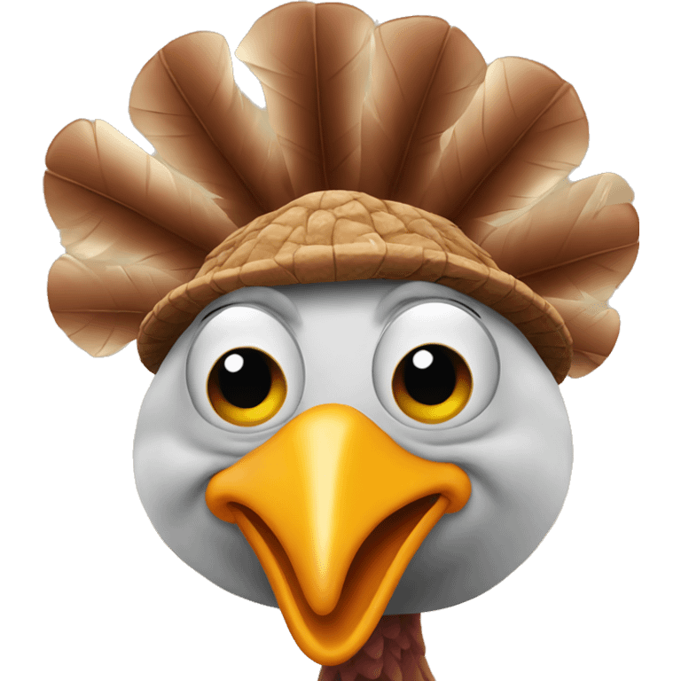 A turkey blowing a kiss emoji