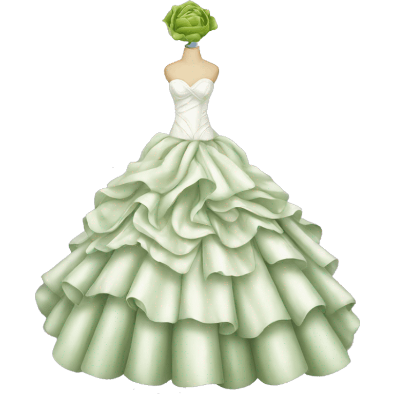 wedding gown cabbage emoji