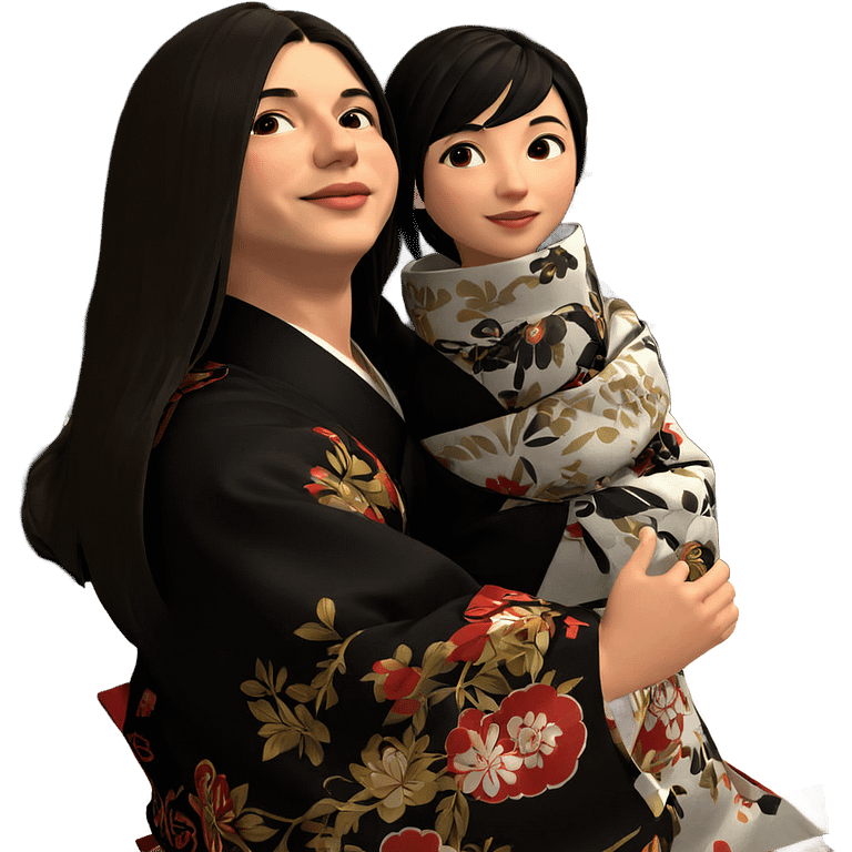 japanese couple in traditional attire emoji