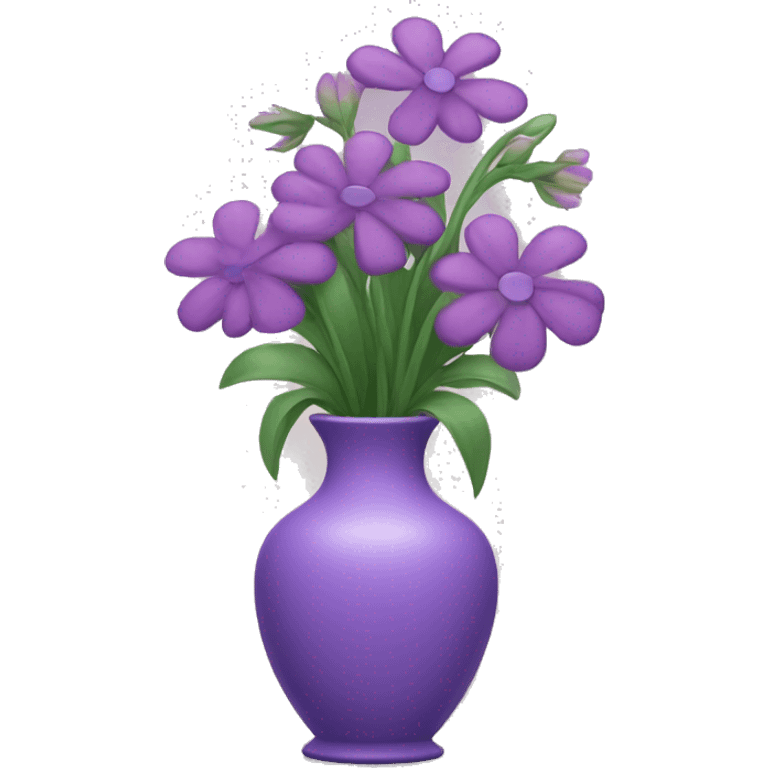 Purple vase with flowers emoji