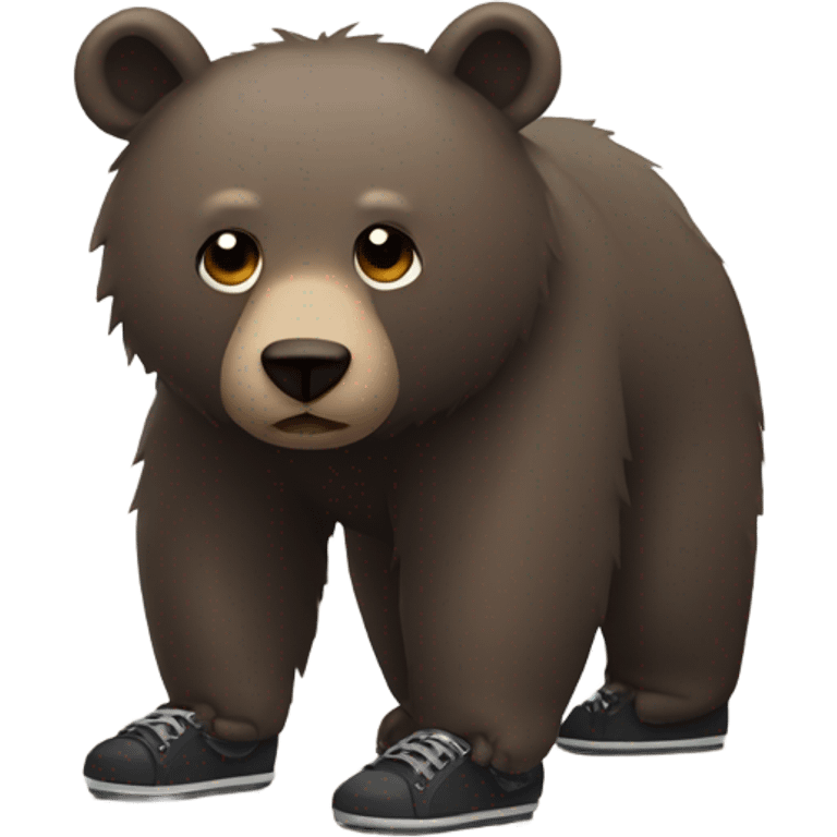 bear wearing spikes shoes emoji