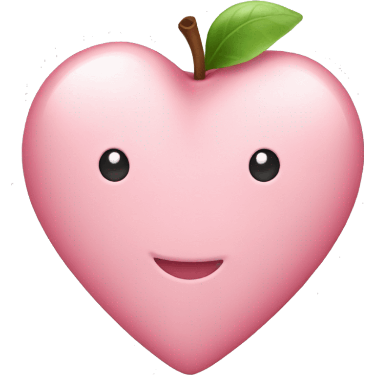 Light pink heart apple emoji emoji