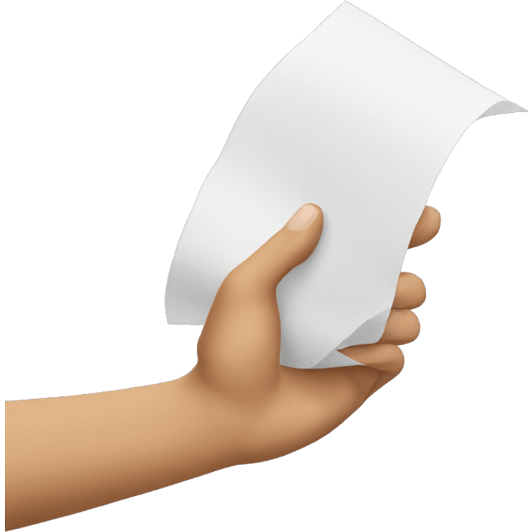 hand grab paper emoji