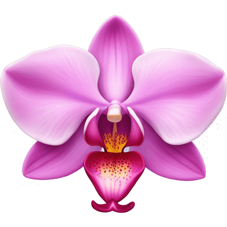 Pink orchid emoji