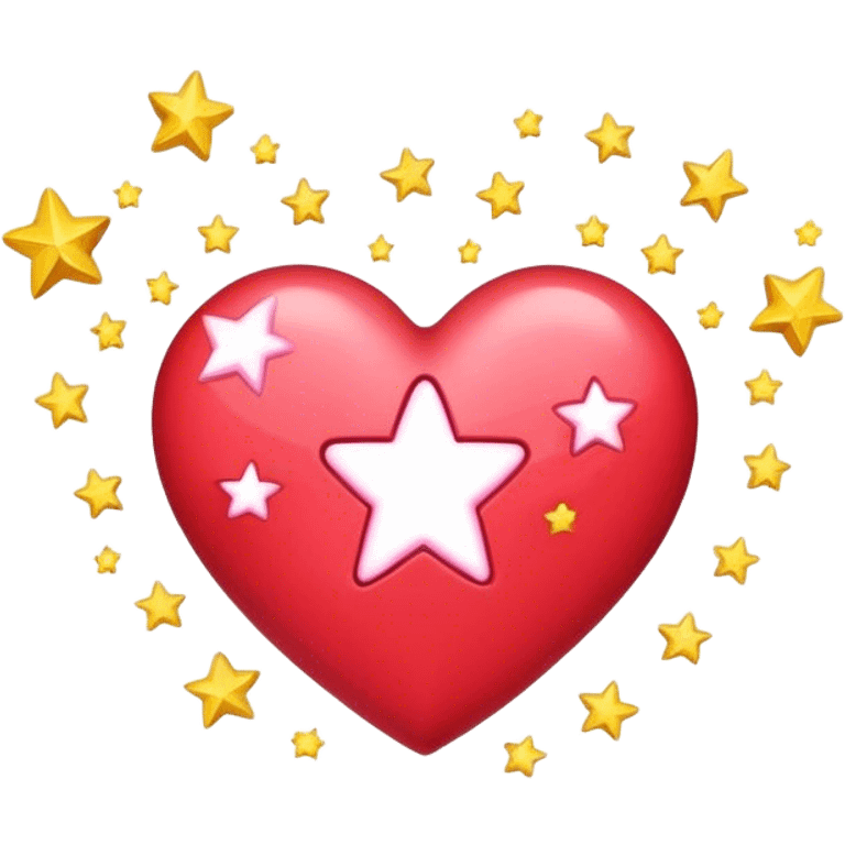 Heart with shooting stars emoji