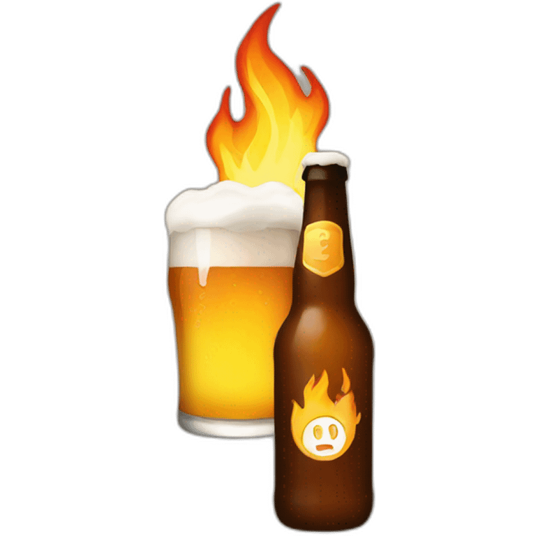 Beer fire emoji