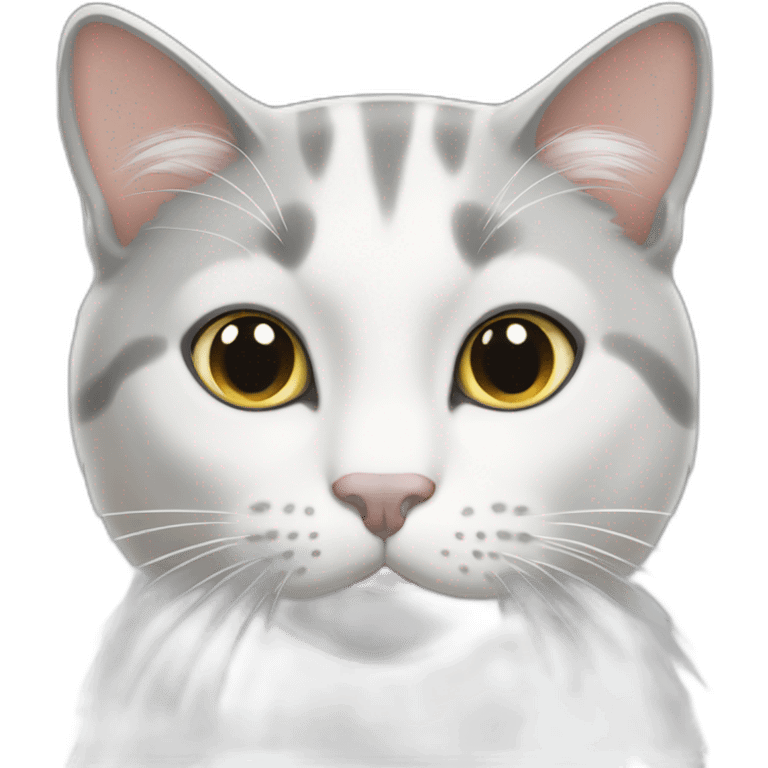 clear-gray-and-white-cat emoji