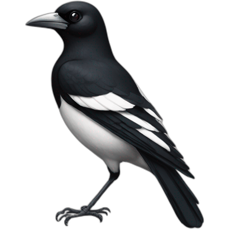 Magpie with arms emoji