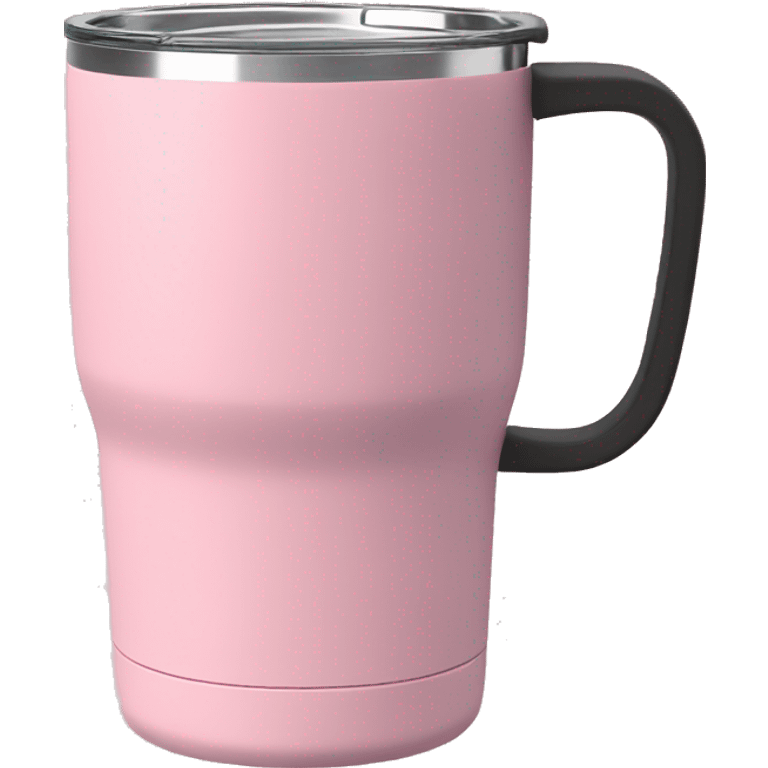 stanley tumbler pink with handle emoji