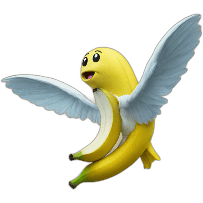 A flying banana  emoji