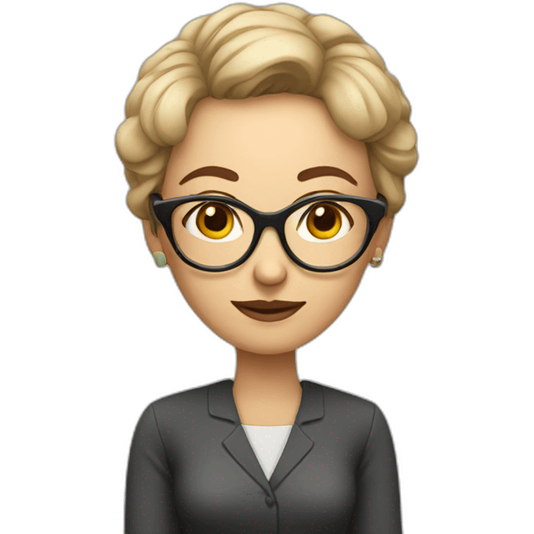 Psychologist woman with glasses emoji